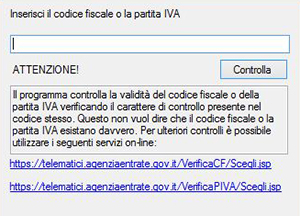 Verifica CF PI